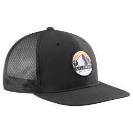 Bejsbolówka Salomon Trucker Flat Cap czarny Black/Black