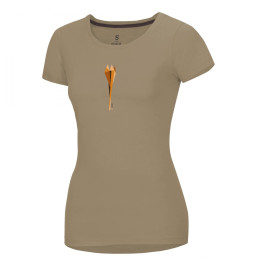 Koszulka damska Ocún Classic T Women beżowy CubismFlowerIrishCream