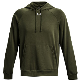 Męska bluza Under Armour Rival Fleece Hoodie ciemnozielony Marine OD Green / / White