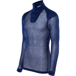 Golf męski Brynje of Norway Super Thermo Zip polo Shirt ciemnoniebieski Navy