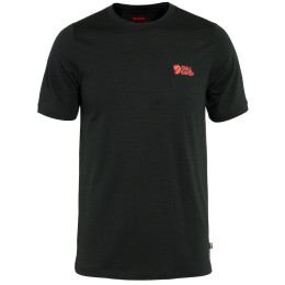 Koszulka męska Fjällräven Abisko Wool Logo SS M czarny Black