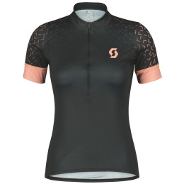 Damska koszulka kolarska Scott W's Endurance 20 SS czarny/różówy black/crystal pink
