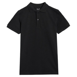 T-shirt dziecięcy 4F Polo Shirt M614 czarny DEEP BLACK