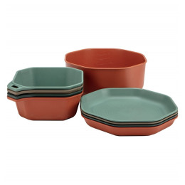 Zestaw naczyń Gerber Compleat Tableware Set czerwony/zielony