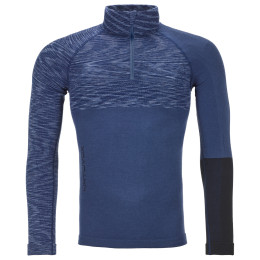 Koszulka męska Ortovox Merino Competition Zip Neck M niebieski Nightblueblend