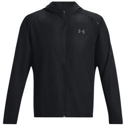 Męska wiatrówka Under Armour STORM Run Hooded Jacket czarny Black / Jet Gray / Reflective