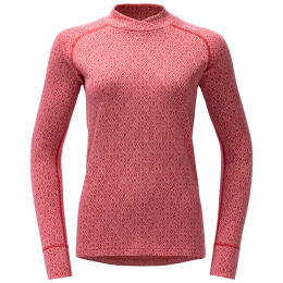Damska koszulka Devold Signature Silk 230 Cross Neck Wmn różowy Apricot