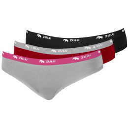 Majtki damskie Zulu Bambus 210 Comfort 3-pack mix1 grey/magenta+wine red/grey+black/black