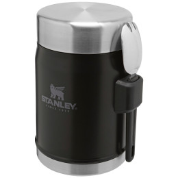 Termos obiadowy Stanley z łyżką/widelcem 400ml czarny MatteBlackPebble