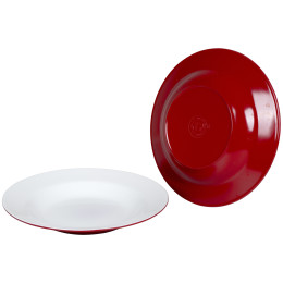 Zestaw talerzy Bo-Camp Deep plate Two tone - 4szt. czerwony Red