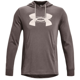 Męska bluza Under Armour Rival Terry Logo Hoodie brązowy