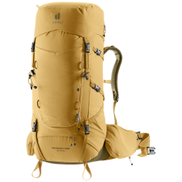 Damski plecak turystyczny Deuter Aircontact Core 45+10 SL jasnobrązowy savanna-nori