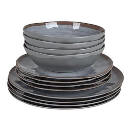 Zestaw naczyń Bo-Camp Tableware Halo 12 zarys Gray/Terra