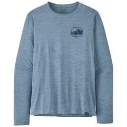 Koszulka męska Patagonia Cap Cool Daily Graphic Lands LS niebieski Lost And Found: Steam Blue X-Dye