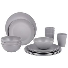 Naczynia Bo-Camp Tableware Renew RPET 16pcs szary gray