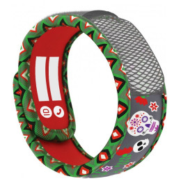 Środek odstraszający Para'Kito Dětský náramek proti komárům szary Lebky