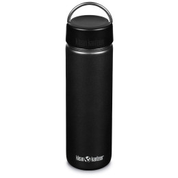 Butelka ze stali nierdzewnej Klean Kanteen Wide w/Wide Loop Cap - brushed stainless 800 ml czarny black