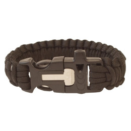 Opaska Yate Paracord z gwizdkiem i krzesiwem czarny