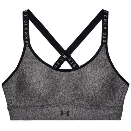 Sportowy biustonosz Under Armour Infinity Mid Hthr Cover zarys Charcoal Light Heather / Black / Black