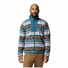Bluza męska Columbia Sequoia Grove™ Ii Fz Printed Fleece niebieski Phoenix Blue Wizard Island