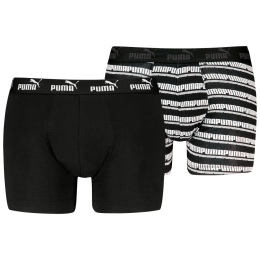 Męskie bokserki Puma Elements Striped Boxers 2P