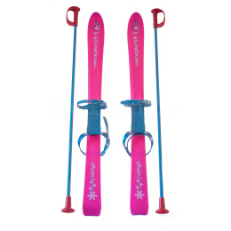 Narty dziecięce Yate Dětské lyže 90 cm Carving set różowy Pink