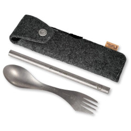 Sztućce Light My Fire Spork´n Straw Kit Titanium srebrny