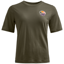 Koszulka damska Ortovox 140 Cool Round Landscape T-shirt ciemnozielony Dark Wild Herbs