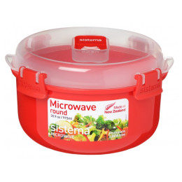 Miska z pokrywką Sistema Round Microwave czerwony red