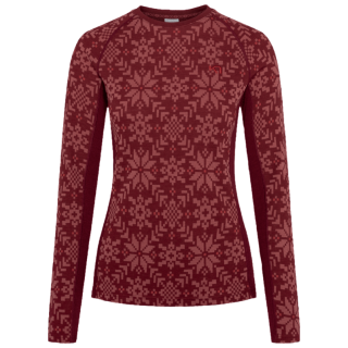 Damska koszulka Kari Traa Edith Long Sleeve czerwony ROUGE