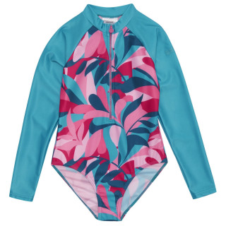 Strój kąpielowy dla dzieci Regatta Kids L/S SwimSuit niebieski Tahoe Blue/Tahoe Blue Tropical Leaf