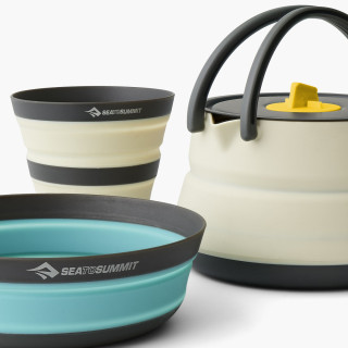 Zestaw naczyń Sea to Summit Frontier UL Collapsible Kettle Cook Set 1P 3 Piece beżowy/biały