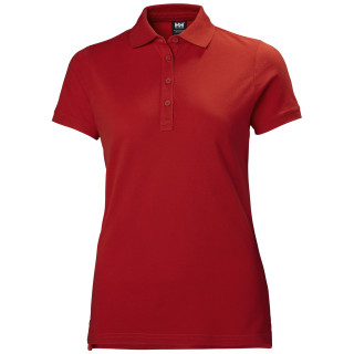 Koszulka damska Helly Hansen W Crew Pique 2 Polo czerwony 222 Alert Red