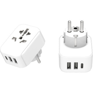 Adapter LifeVenture World to Europe Travel Adaptor + USB