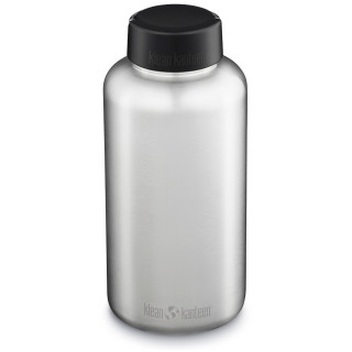 Butelka ze stali nierdzewnej Klean Kanteen Wide w/Wide Loop Cap - brushed stainless 1900 ml srebrny silver