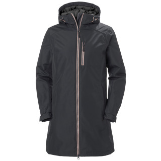 Damski płaszcz zimowy Helly Hansen W Long Belfast Winter Jacket czarny/różówy Ebony