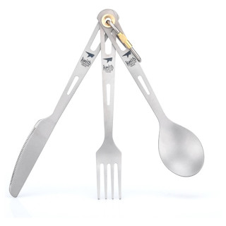 Sztućce Keith Titanium 3-Piece Titanium Cutlery Set zarys