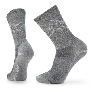 Skarpetki Smartwool Hike Classic Edition Light Cushion Mountain Pattern Crew Socks czarny black