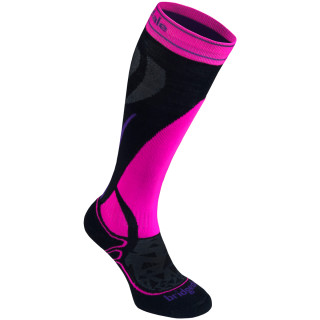 Damskie podkolanówki Bridgedale Ski Midweight Women's czarny/różówy Black/FluorPink