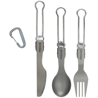 Zestaw sztućców Rockland Titanium Tools zarys grey