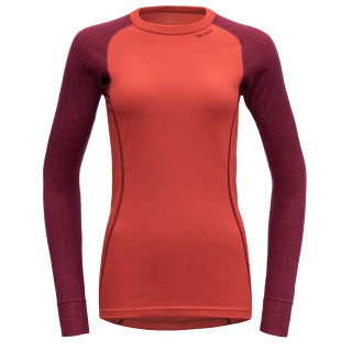 Damska koszulka Devold Duo Active Woman Shirt LS czerwony Beetroot