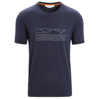 Koszulka męska Icebreaker Central Classic SS Tee Icebreaker Story niebieski Midnight Navy