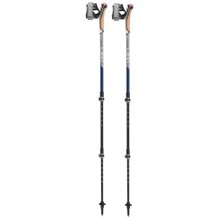 Kijek Nordic walking Leki Poles Traveller Carbon niebieski midnightblue dark metallic-llight anthracite-white