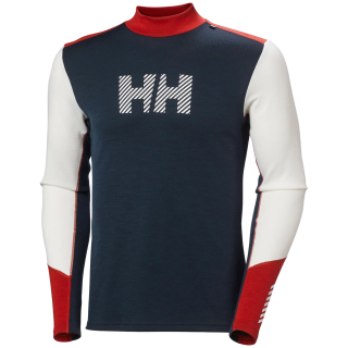 Męska koszulka Helly Hansen Lifa Merino Midw Logo biały/niebieski Offwhite