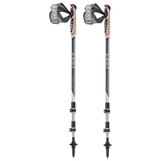 Kijek Nordic walking Leki Poles Traveller Alu czarny/biały darkanthracite-white-fluorescent red