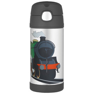 Termos dziecięcy Thermos Funtainer ciuchcia czarny Train