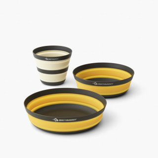 Zestaw naczyń Sea to Summit Frontier UL Collapsible Dinnerware Set 1P 3 Piece żółty/biały