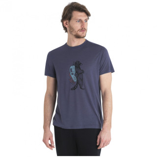 Męska koszulka Icebreaker Men Merino Core SS Tee Waschbar Wandering szary Graphite