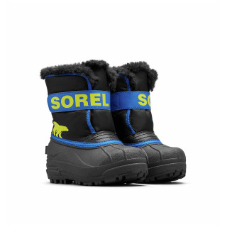 Dziecięce buty zimowe Sorel Childrens Snow Commander™ Boot czarny/czerwony Black, Super Blue