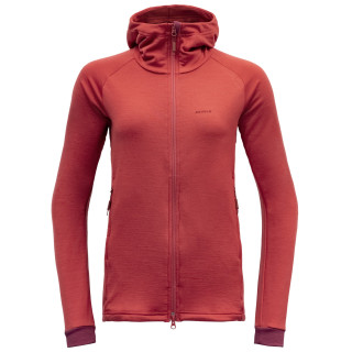 Bluza damska Devold Nibba Merino Jkt Hood czerwony Beauty